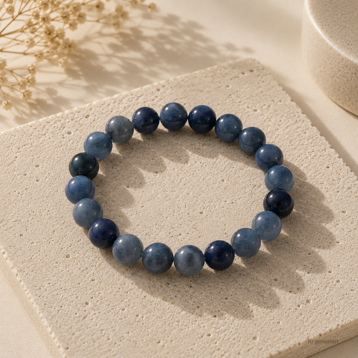 Blauer Achat Armband