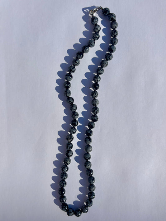 Schneeflockenobsidian Kette