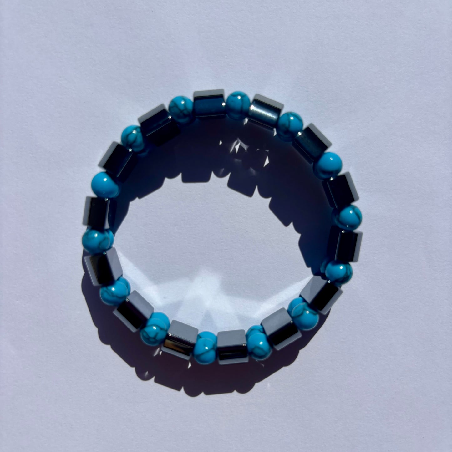 Türkis-Hämatit Armband