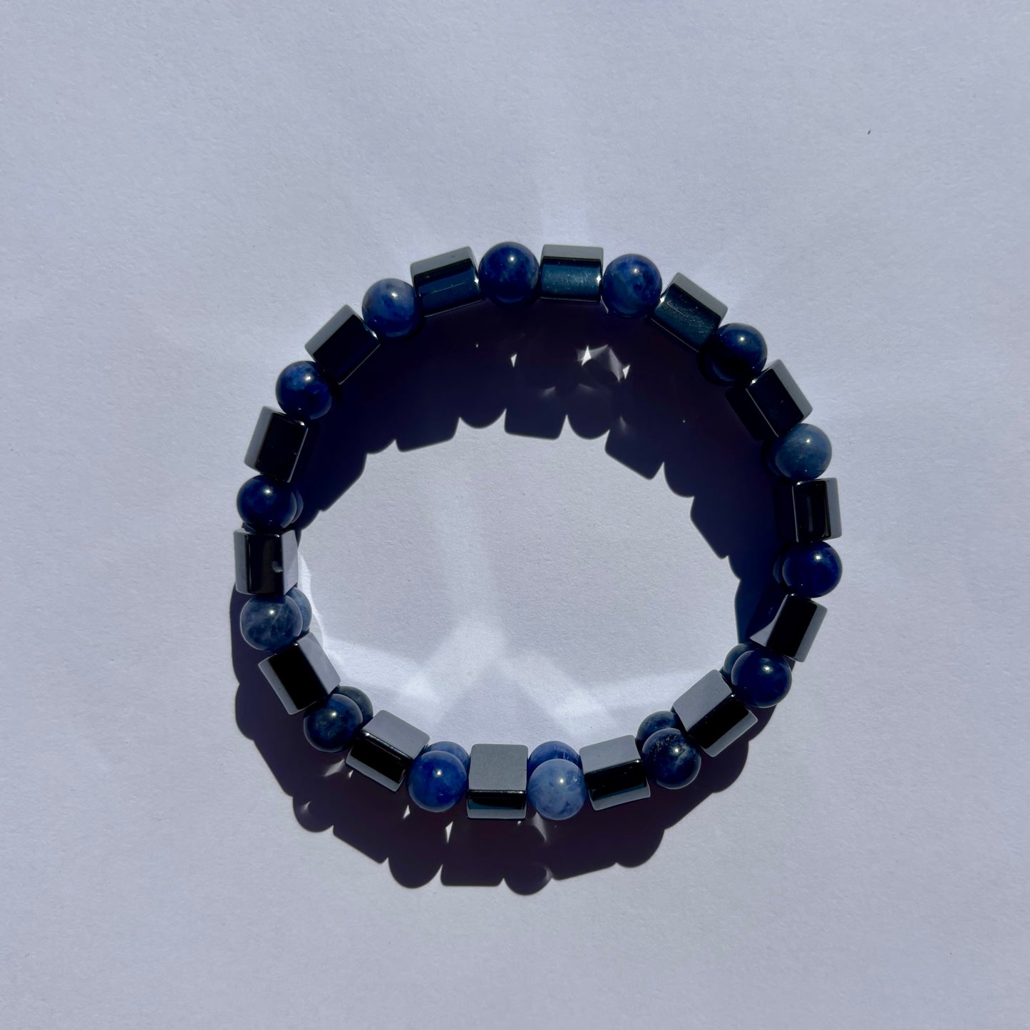 Sodalit-Hämatit Armband