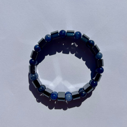 Sodalit-Hämatit Armband