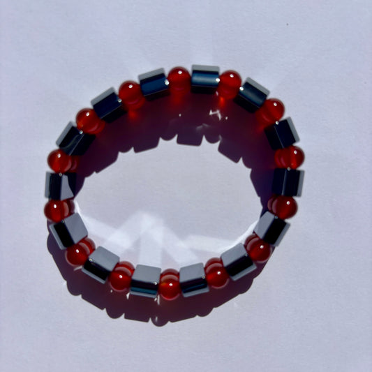 Carneol-Hämatit Armband