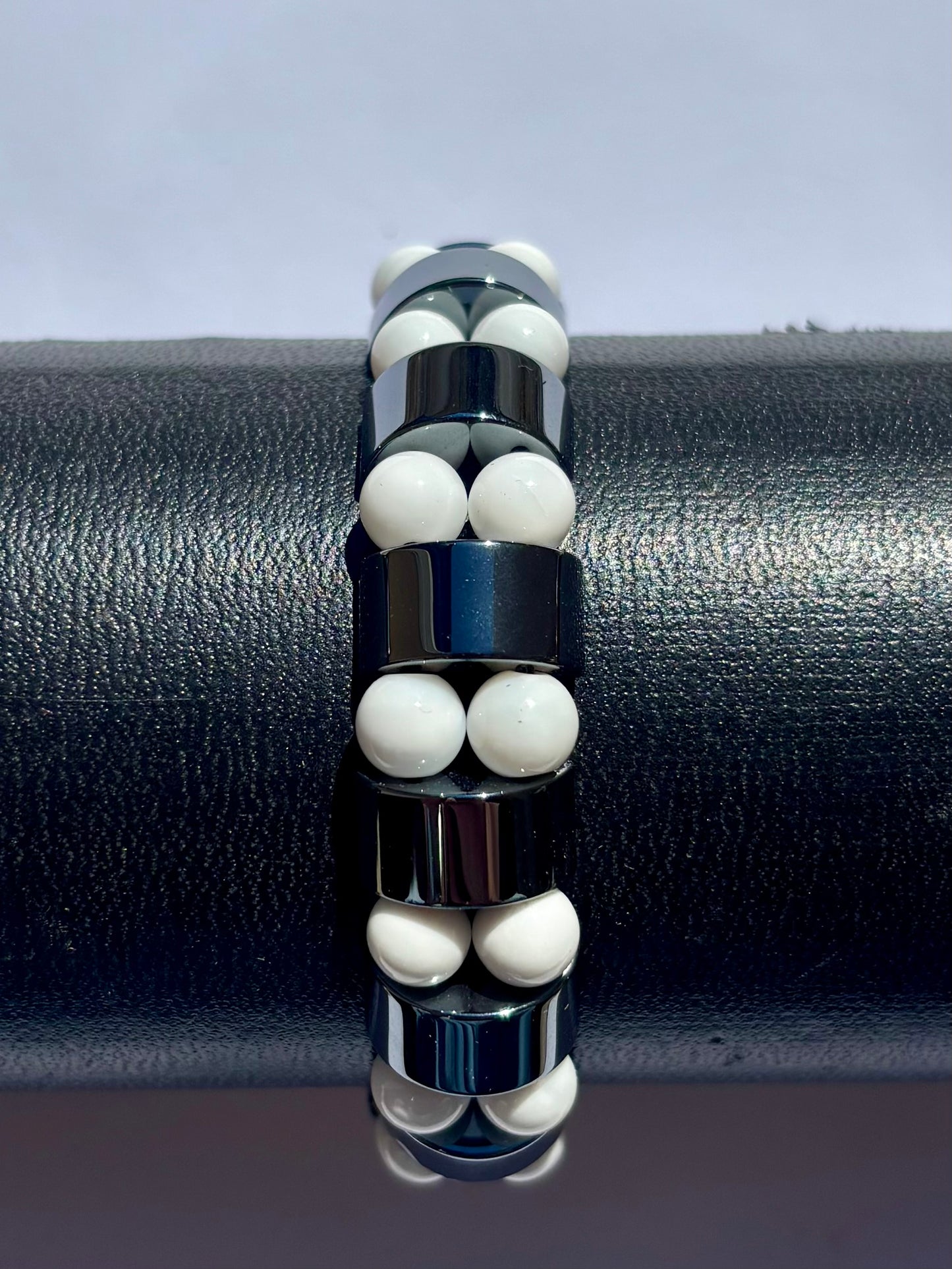 Magnesit-Hämatit Armband
