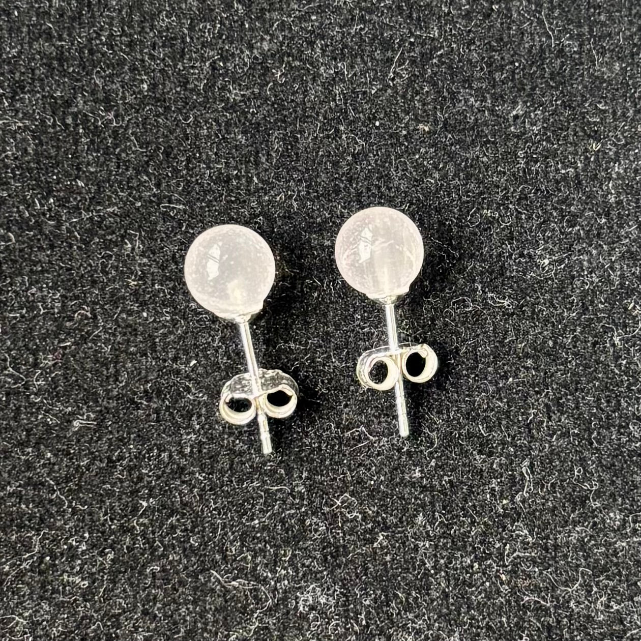 Rosenquarz Ohrstecker